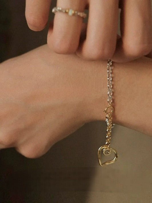 S925 Bicolor Love Bracelet/Love Necklace B2570
