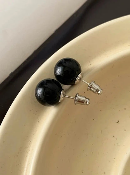 Black onyx earrings B2673