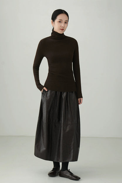 100% ウールウルトラファインハイネックセーター　B4531