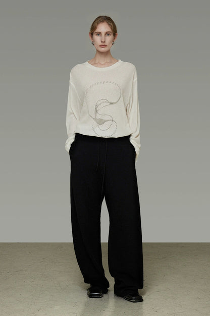 White Relaxed Loose T-shirt B4445