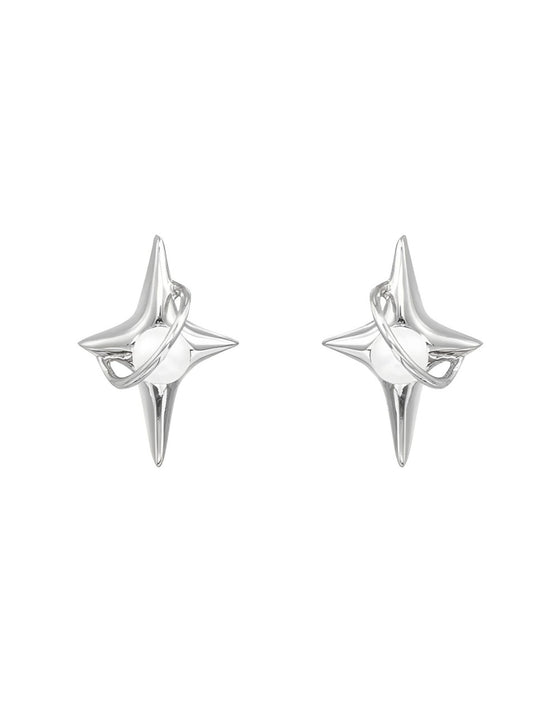 S925 pearl star earrings B2846