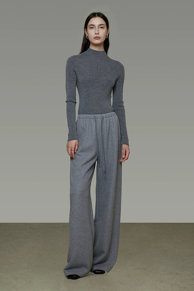 グレードローストリングルーズワイドパンツ　B4488