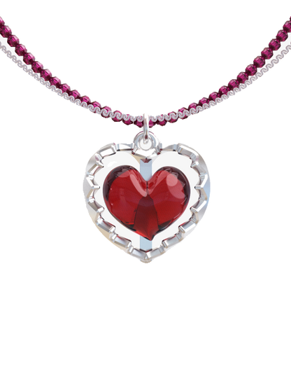 Club the Heart Polygon Necklace B2788