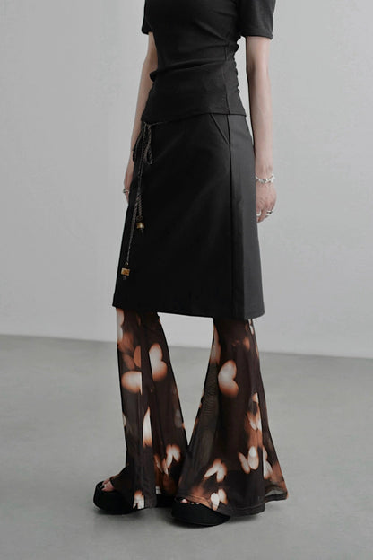 中長直筒裙 B4256