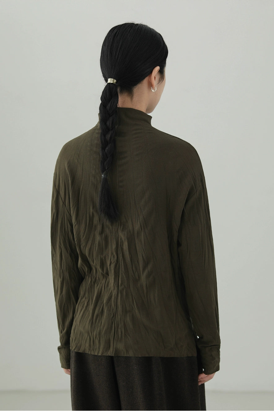 テンセルウールシワ加工Tシャツ　B4525