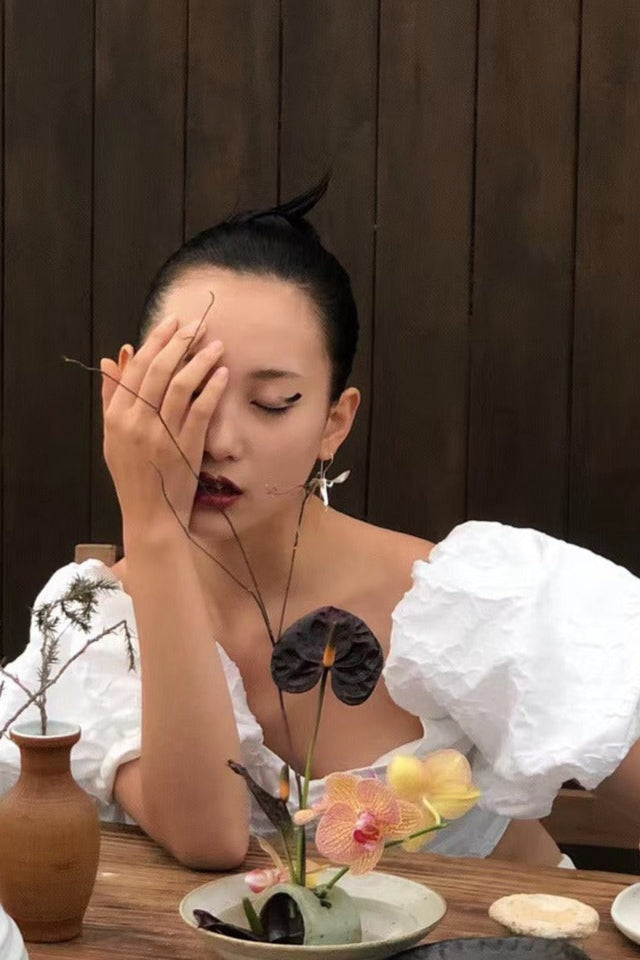 S925 Orchid Cool Retro Earrings B4265