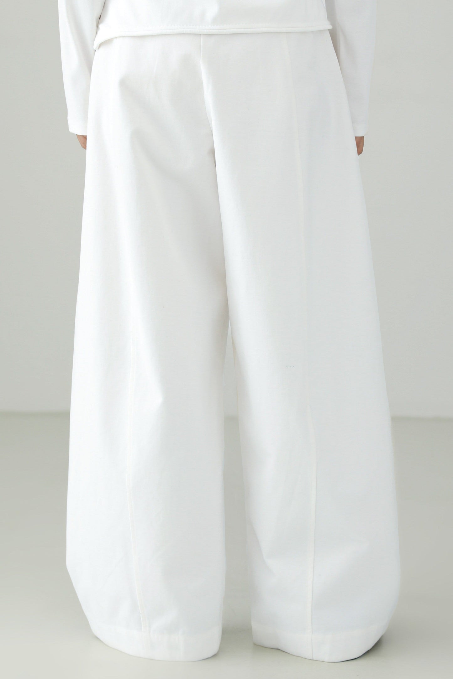 White Straight Wide Versatile Pants B4655