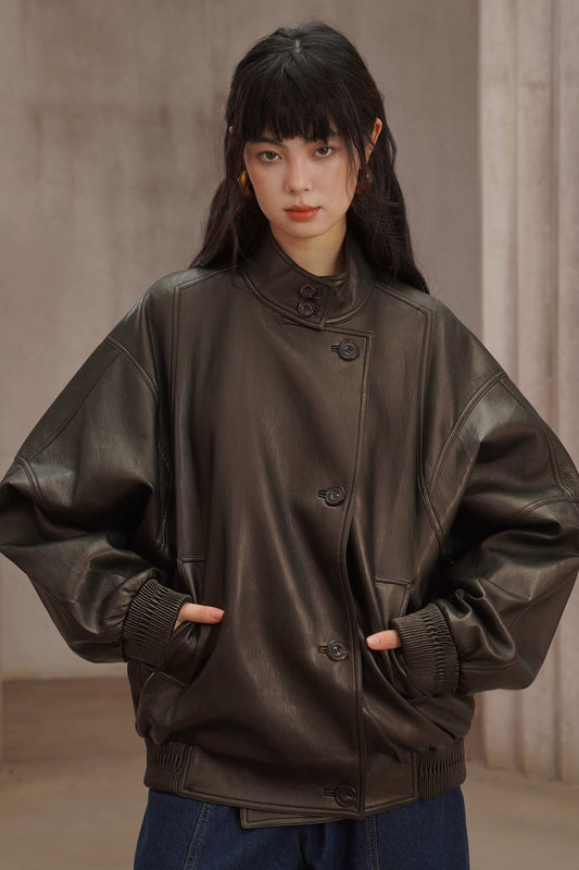 アメリカンレトロモーターサイクルPUルーズジャケット　B4458