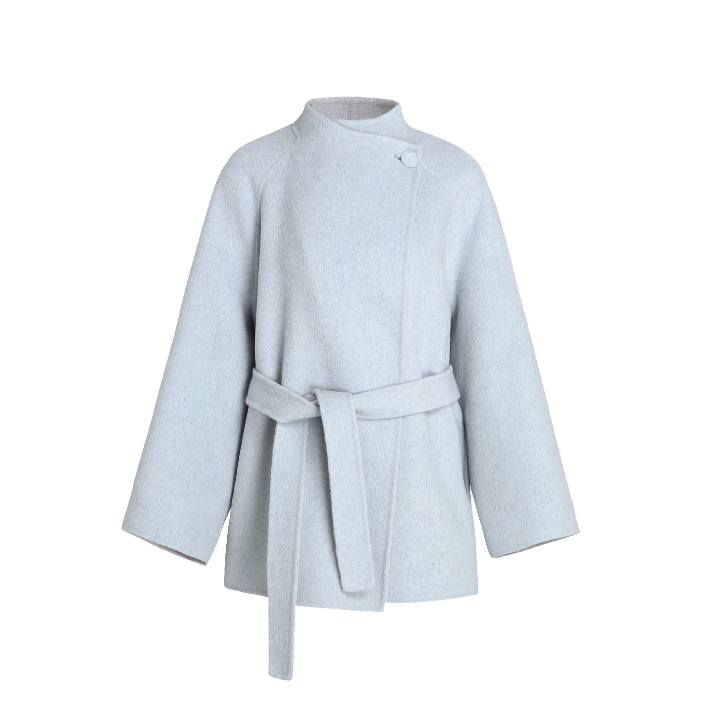 Reversible wool blend half coat B4406