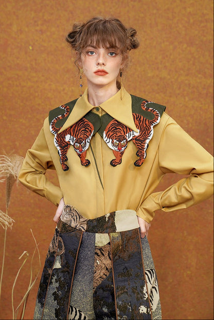 タイガーエンブロイダリーデタッチャブルカラー　B4585