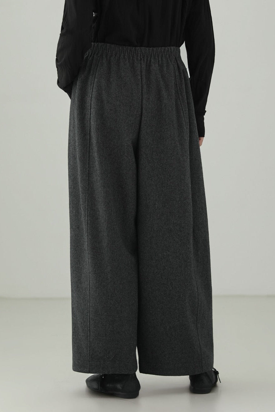 Minimalist wool blend wide pants B4526