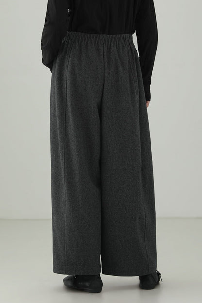 Minimalist wool blend wide pants B4526