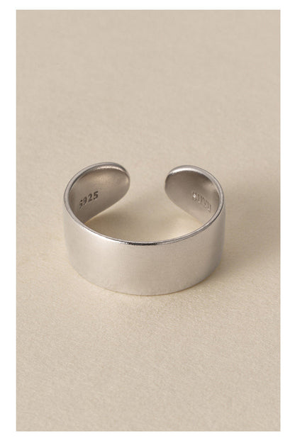 S925プレーンサークルマットオープンリング　B4720