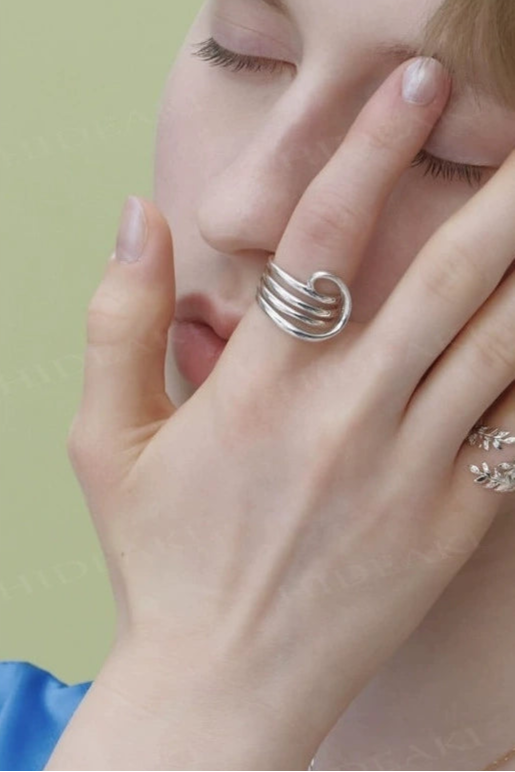 S925開口戒指/線圈戒指 B4233