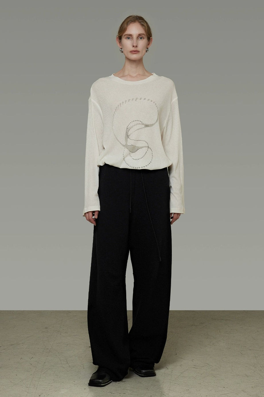 White Relaxed Loose T-shirt B4445