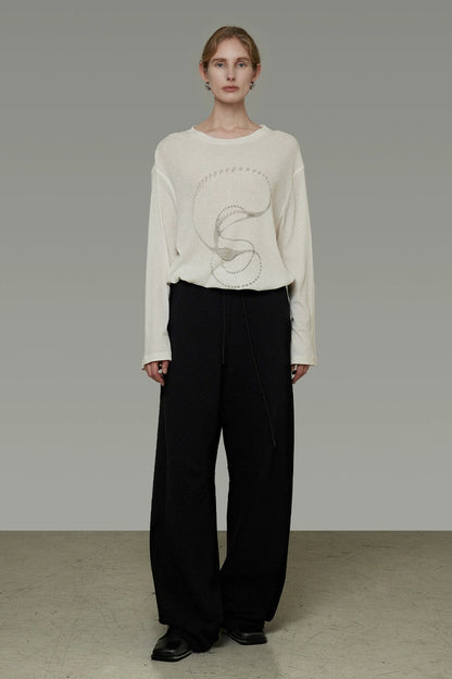 White Relaxed Loose T-shirt B4445