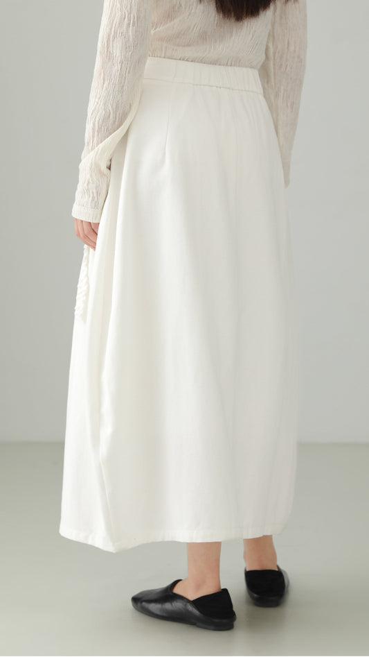 テンセルコットンフリルエッジバブルスカート　B4724