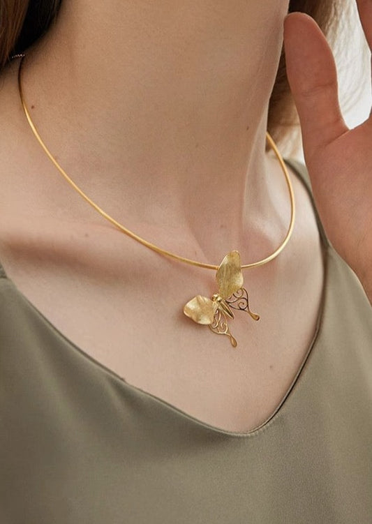 S925 Hollow Butterfly Necklace B3163