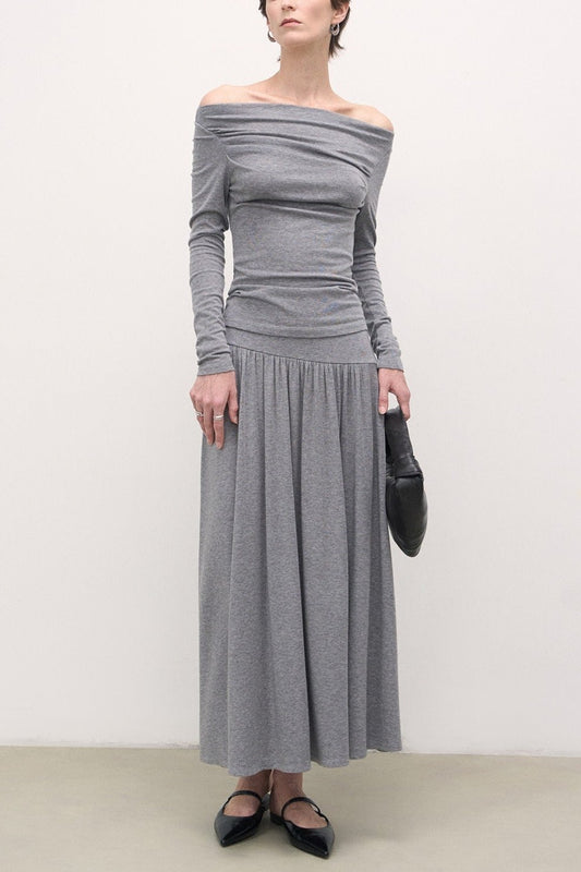 法國幻影灰針織T卹 B3413