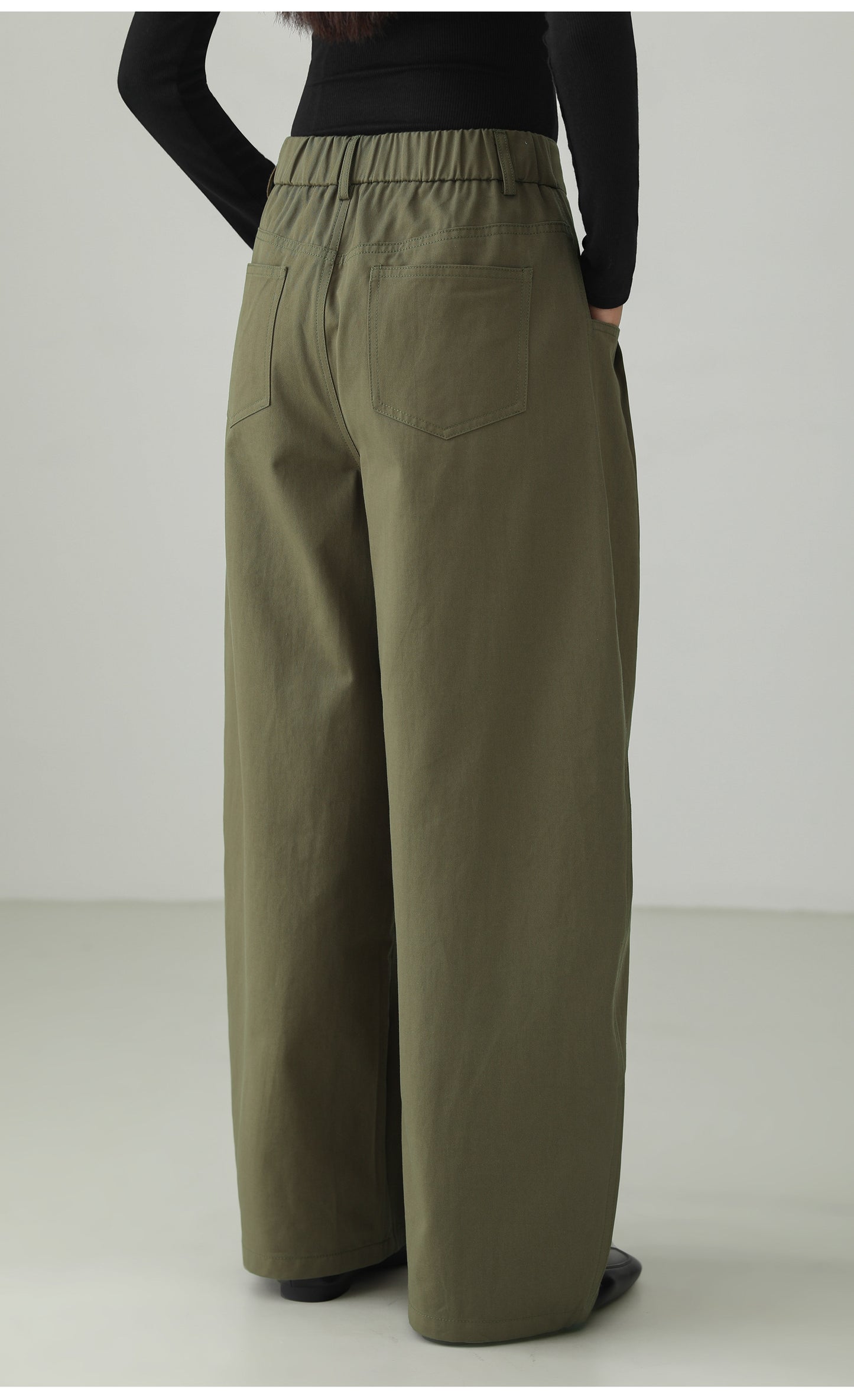 High-end Cotton Minimal Straight Pants B4726
