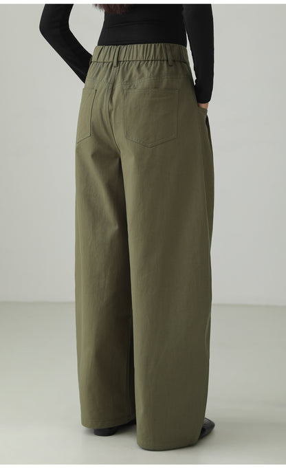 High-end Cotton Minimal Straight Pants B4726