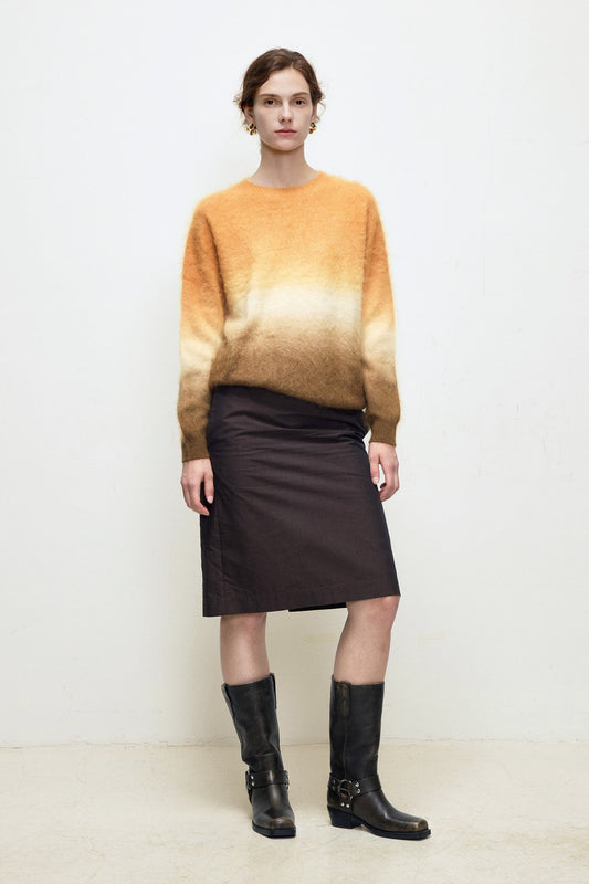 グラデーションウールカシミヤブレンド セーター　B5031