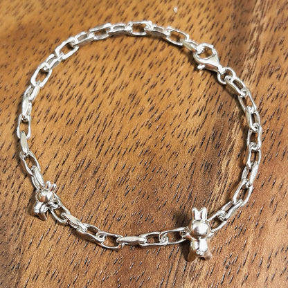 S925 獨特兔子戒指/兔子手鍊 B4498