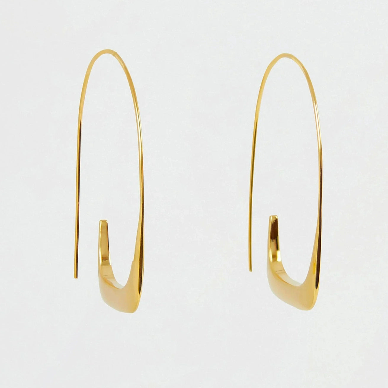 S925 Retro Minimal Grace Hoop Earrings B4130