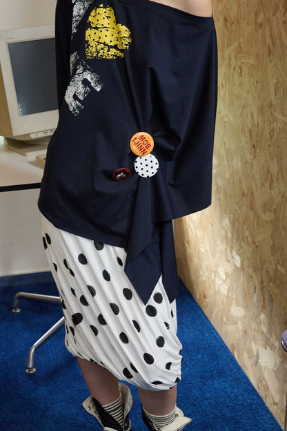 Special Knot 3D Flower Bud Midi Skirt B4324