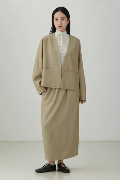 テンセルリネンコクーンランタンスカート　B4268