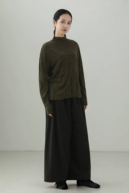 テンセルウールシワ加工Tシャツ　B4525