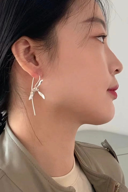 S925 Orchid Cool Retro Earrings B4265