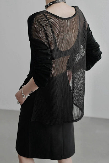 Infinity Mesh Long Sleeve Sweater B4254