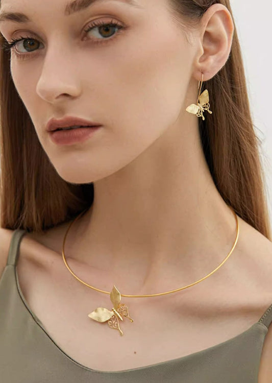 S925 Hollow Butterfly Necklace B3163