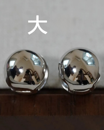 S925簡約圓球復古耳環B4038