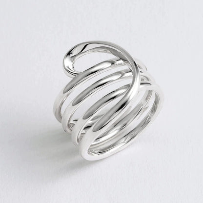 S925開口戒指/線圈戒指 B4233