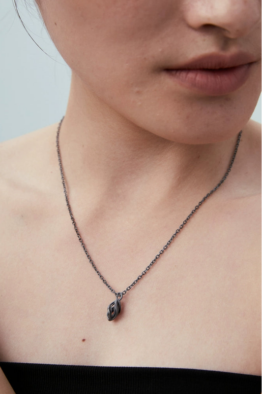 S925 Hanging Bell Vine Pendant Necklace B4535