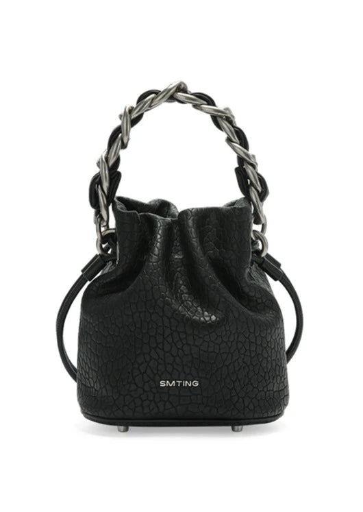Leather small chain bucket bag B2666