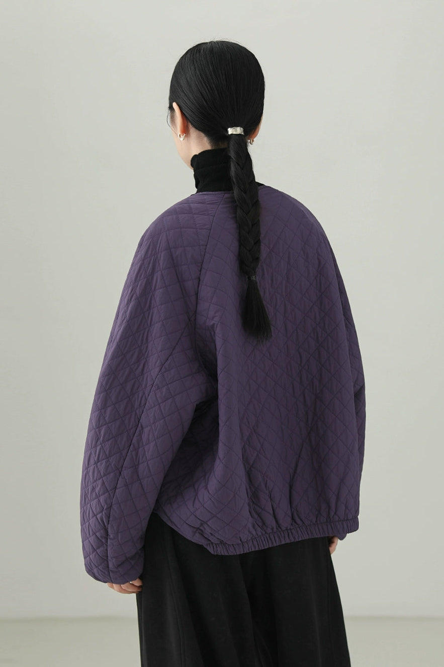 ウールキルティングショートコート　B4532