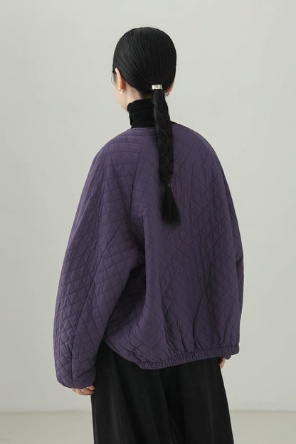 ウールキルティングショートコート　B4532