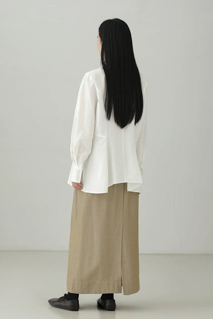 シワ加工コットンイレギュラーハイエンドシャツ　B4272