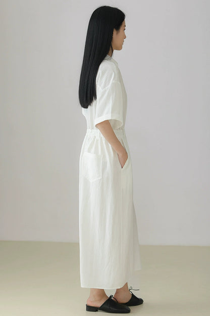 テンセルキュプラシャツワンピース　B3963