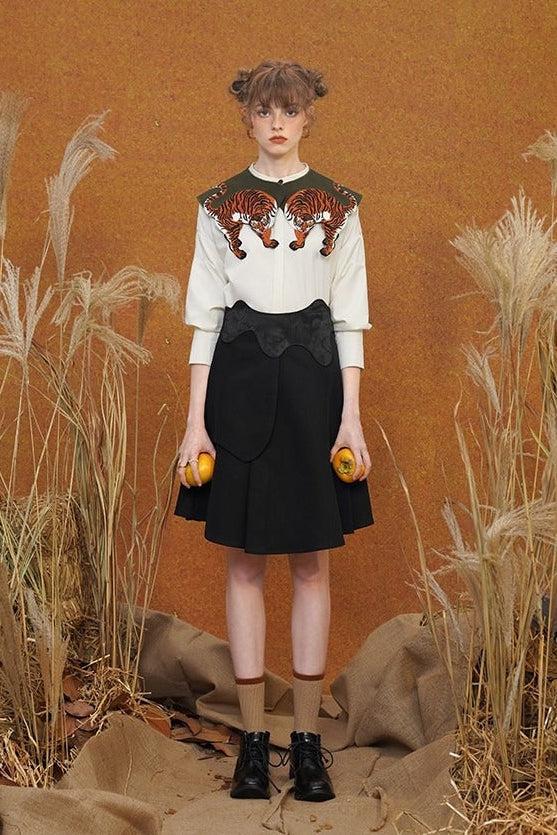 タイガーエンブロイダリーデタッチャブルカラー　B4585