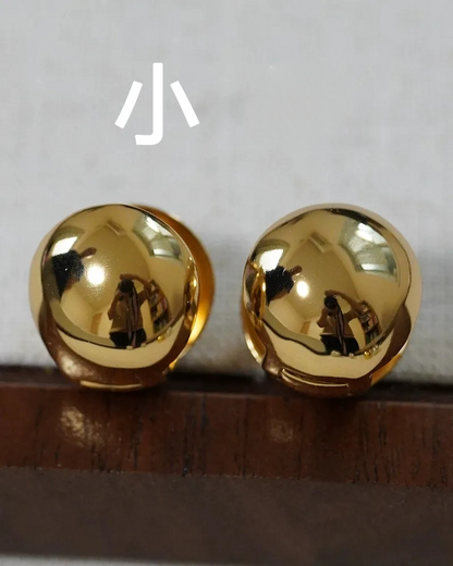 S925簡約圓球復古耳環B4038