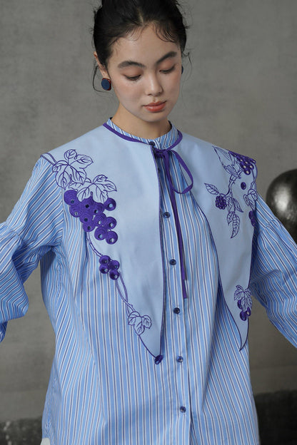 少女藍襯衫 + 葡萄紫 B4613