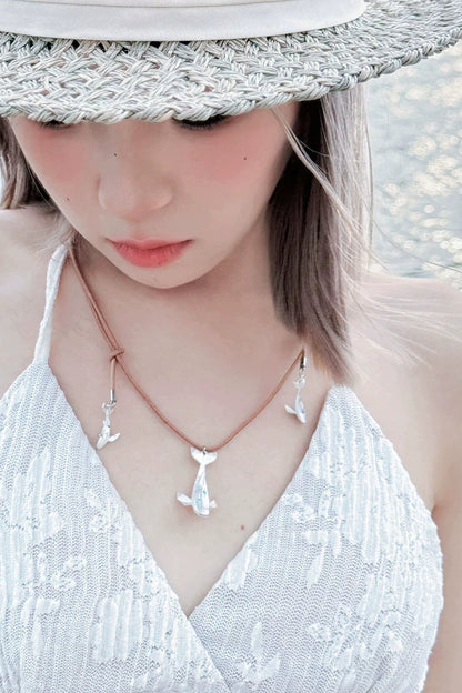 鯨魚哨子 S925 吊墜項鍊 B4472