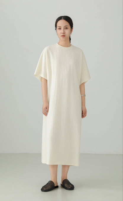 Minimal Cutwork Oversized Dress B4892