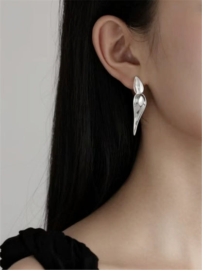 S925 Sharp heart earrings B2747