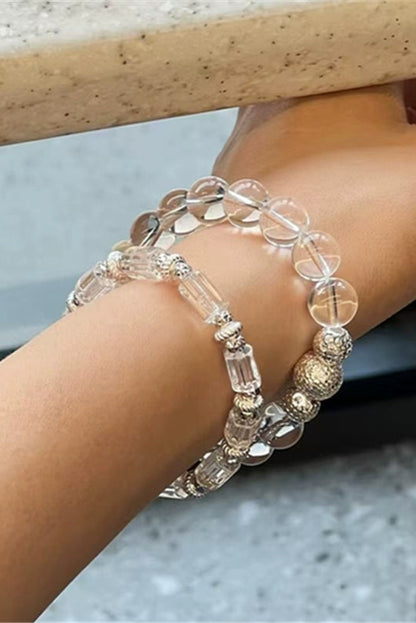 S925アイスホワイトクリスタルレトロブレスレット　B4001