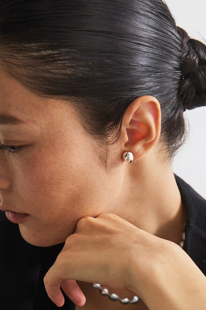 S925バブルクラシックスタッドピアス　B4379